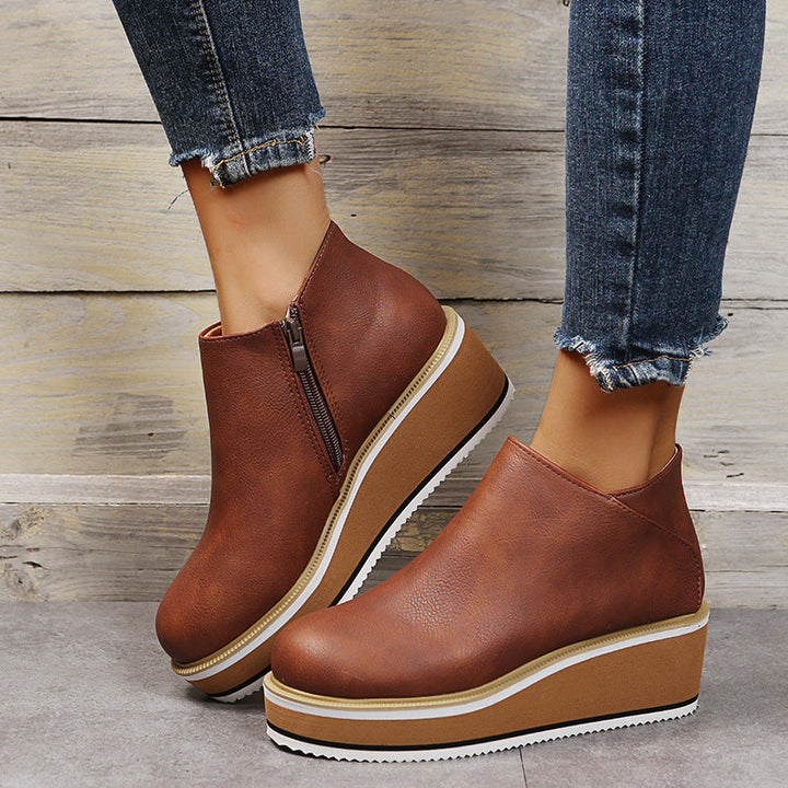 Marielle Casual Wedge Ankle Boots