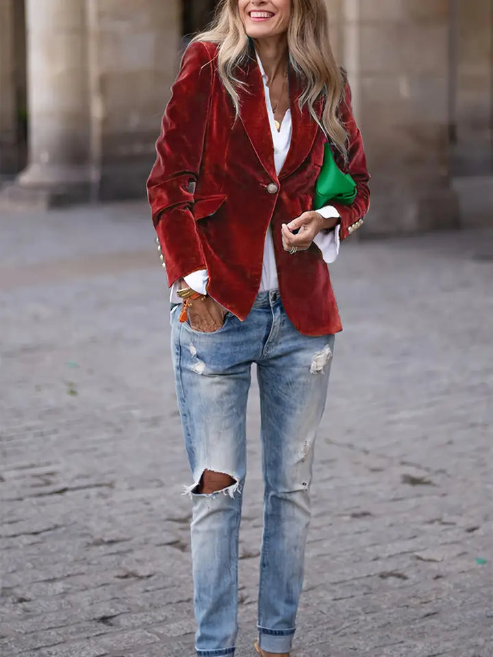 Isabella Elegant velvet blazer