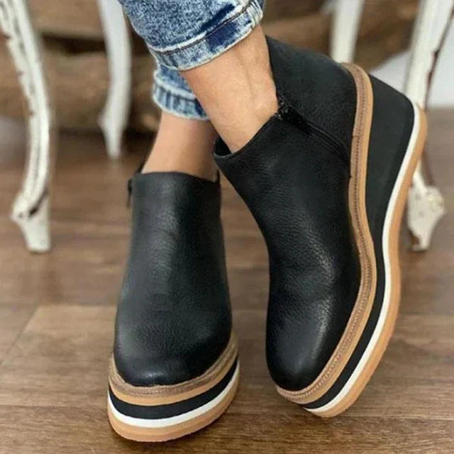 Marielle Casual Wedge Ankle Boots
