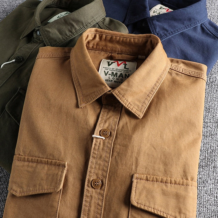 Leo Tailored Cotton Cargo Shirt