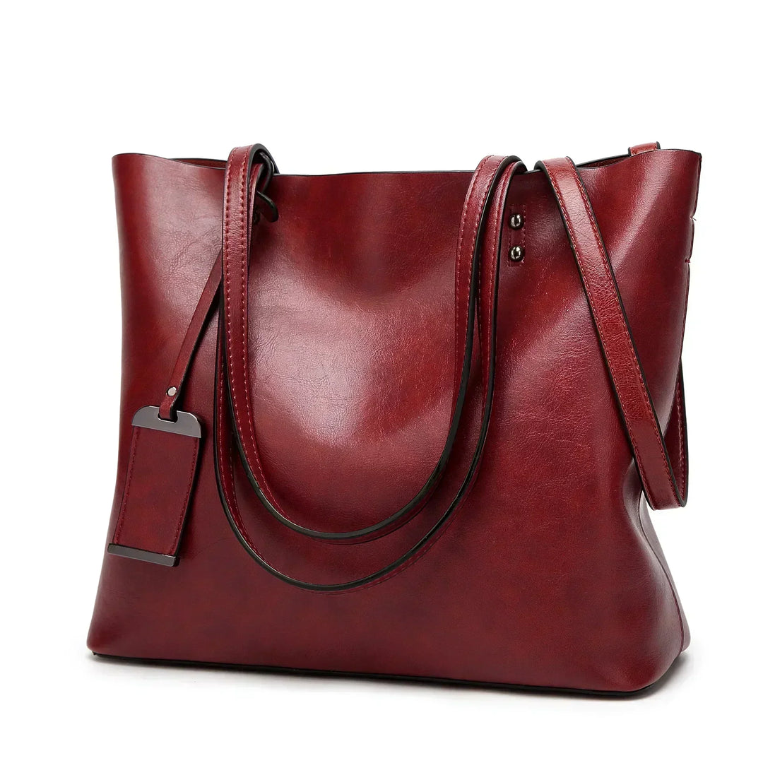 Yade Leather Crossbody-Tote Bag