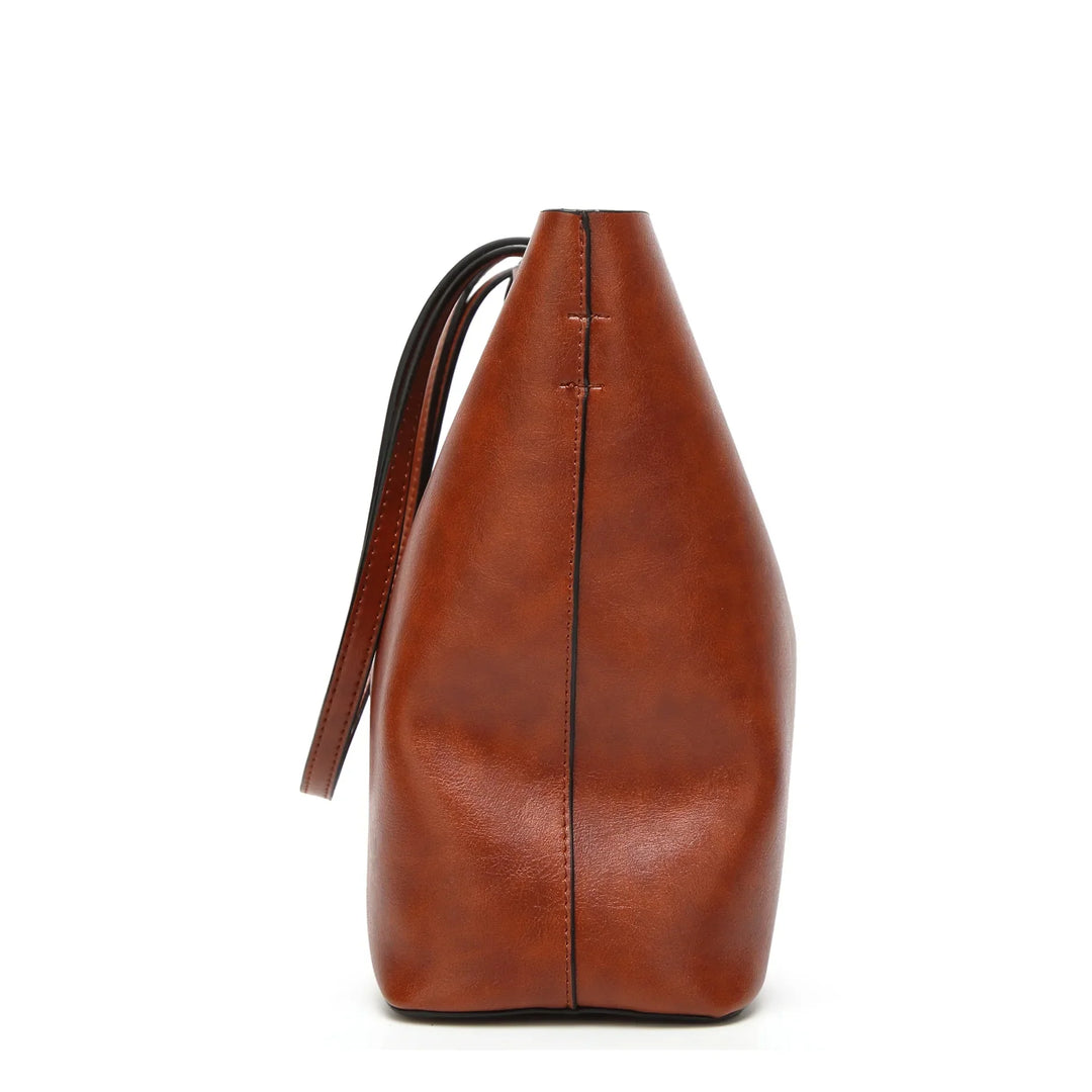 Yade Leather Crossbody-Tote Bag