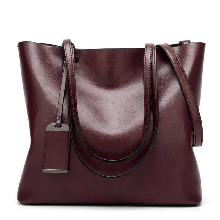 Yade Leather Crossbody-Tote Bag