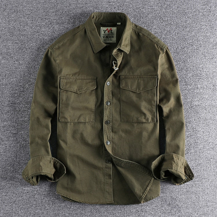 Leo Tailored Cotton Cargo Shirt