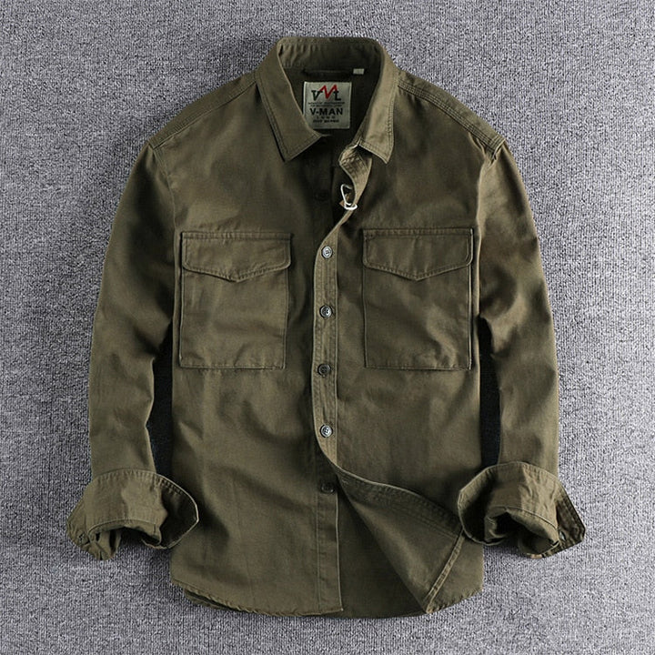Leo Tailored Cotton Cargo Shirt