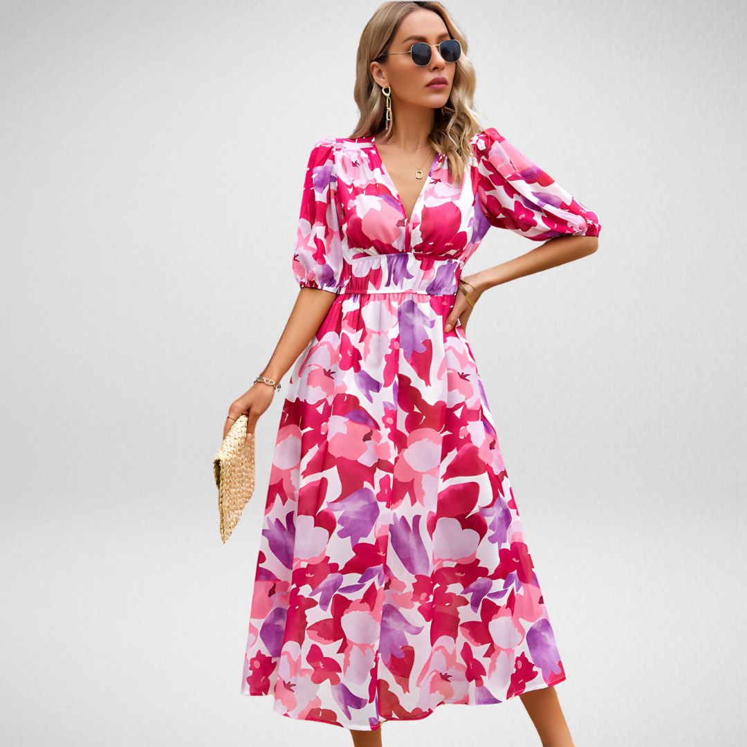 Stella Charming Dress With V-neck