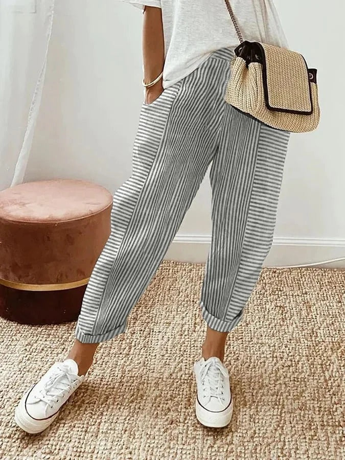 Lore Striped Cotton Pants