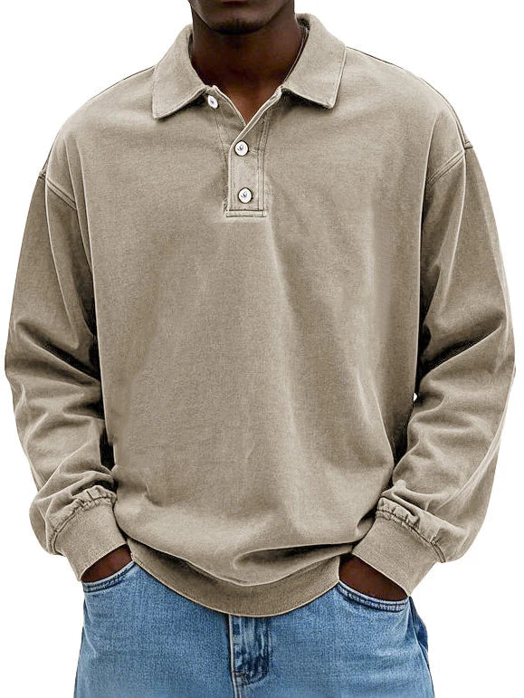 William Vintage Long-Sleeve Polo