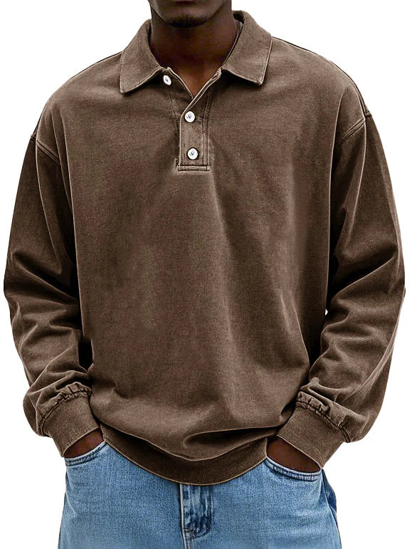 William Vintage Long-Sleeve Polo