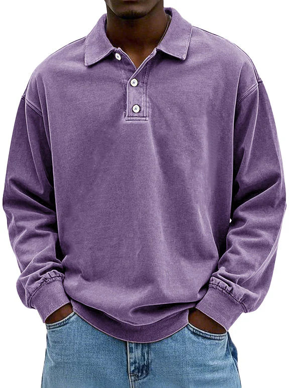 William Vintage Long-Sleeve Polo