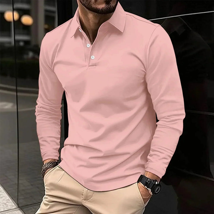 James Casual Long-Sleeve Polo