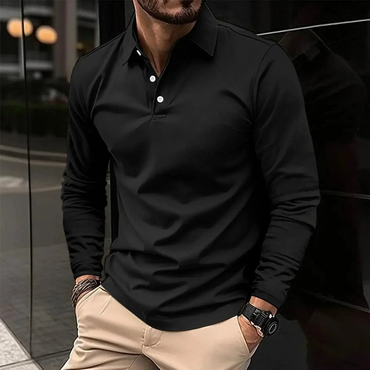 James Casual Long-Sleeve Polo