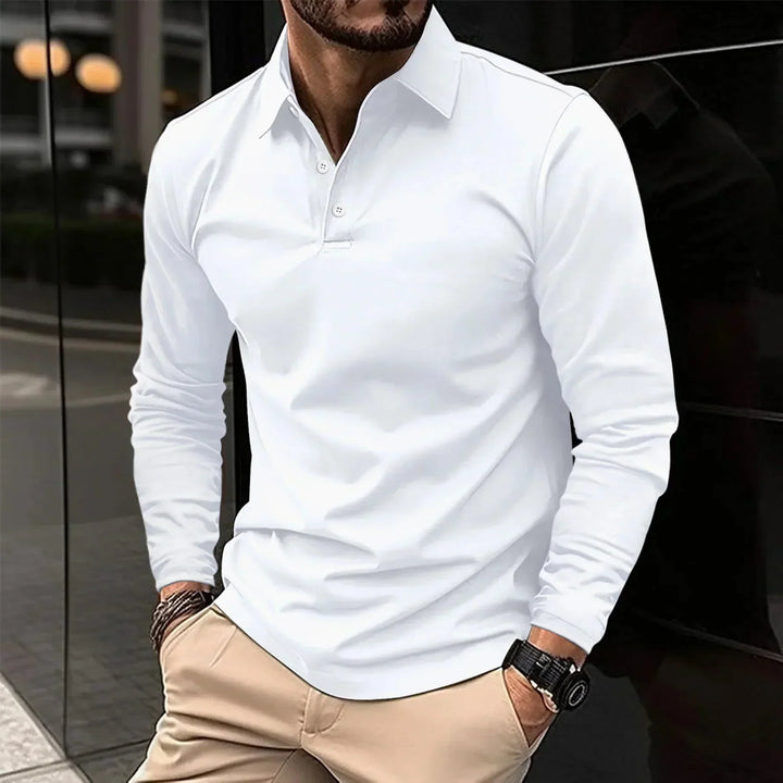 James Casual Long-Sleeve Polo