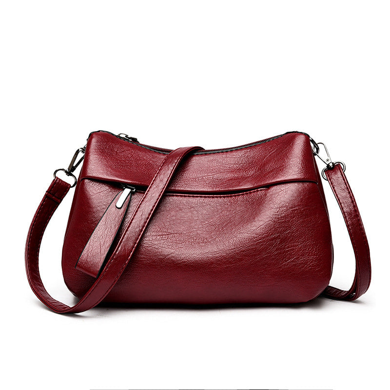 Sanya Classic Leather Crossbody Bag