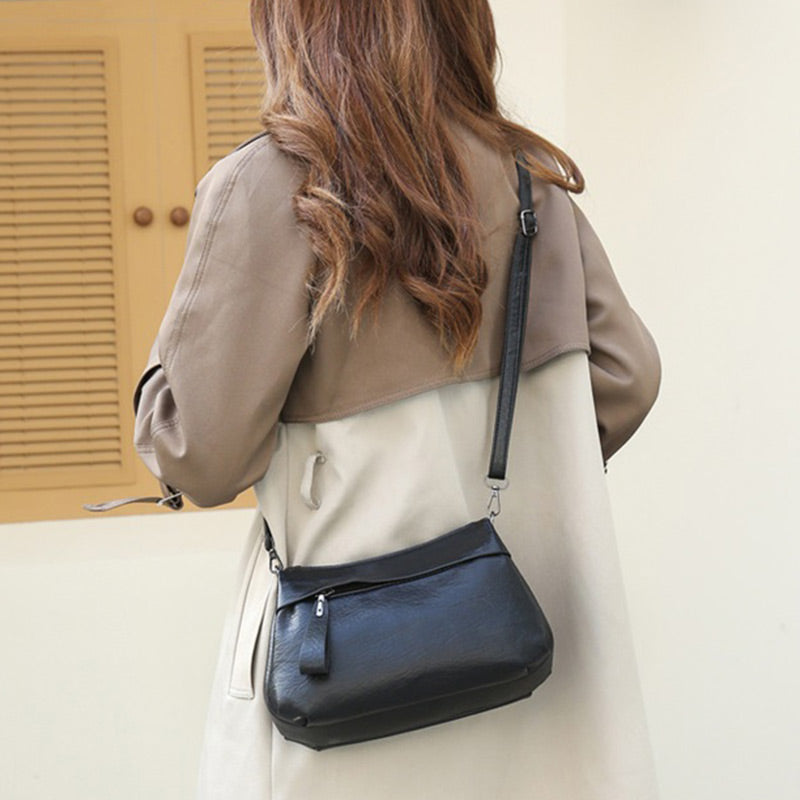 Sanya Classic Leather Crossbody Bag