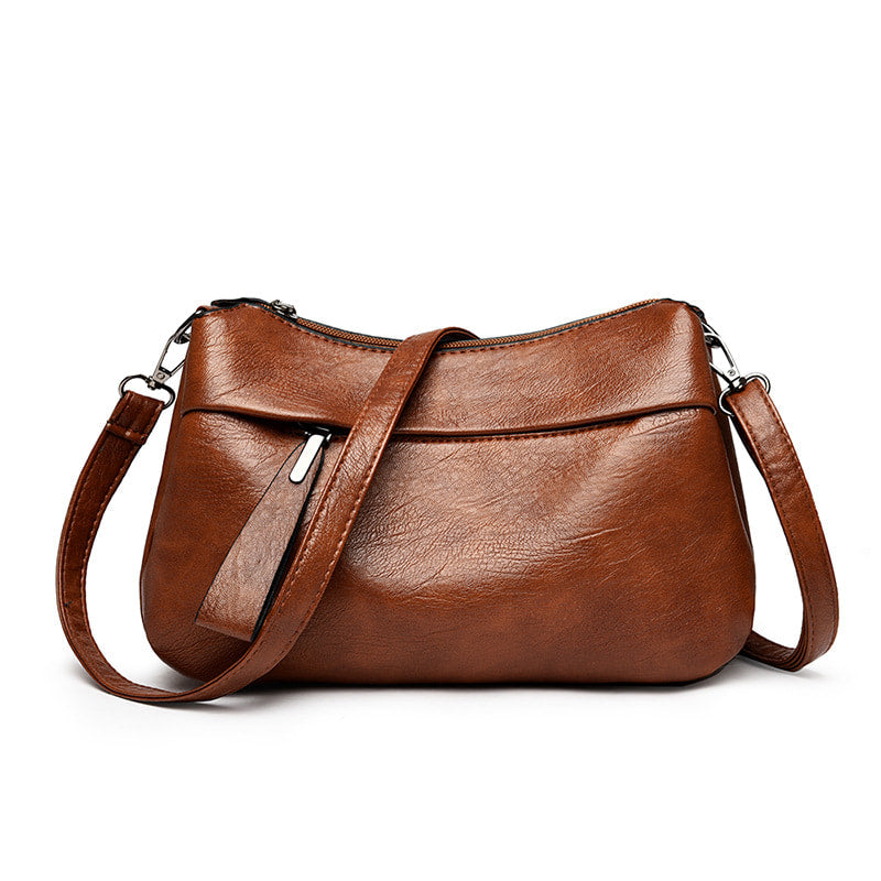 Sanya Classic Leather Crossbody Bag