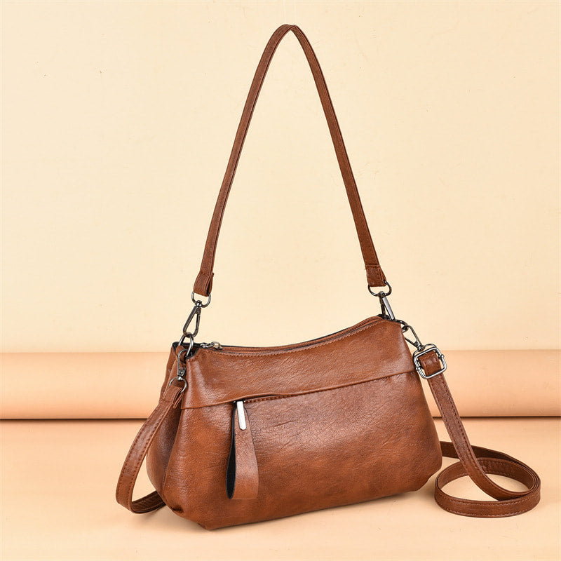 Sanya Classic Leather Crossbody Bag